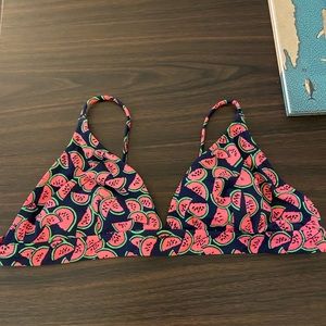 JCrew Watermelon Print Bikini Top